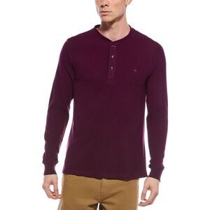 Tailorbyrd Mens  Cozy Knit Henley, Red